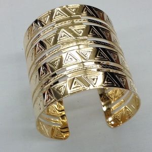 Gold cuff bangle